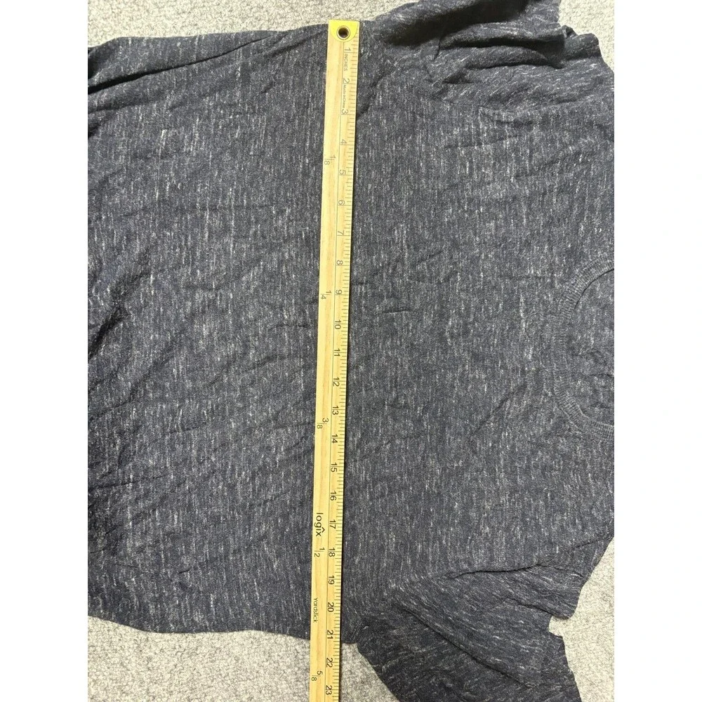 J.CREW Sweater Mens XL Blue Lightweight Cotton Acrylic Linen Crew Neck Pullover